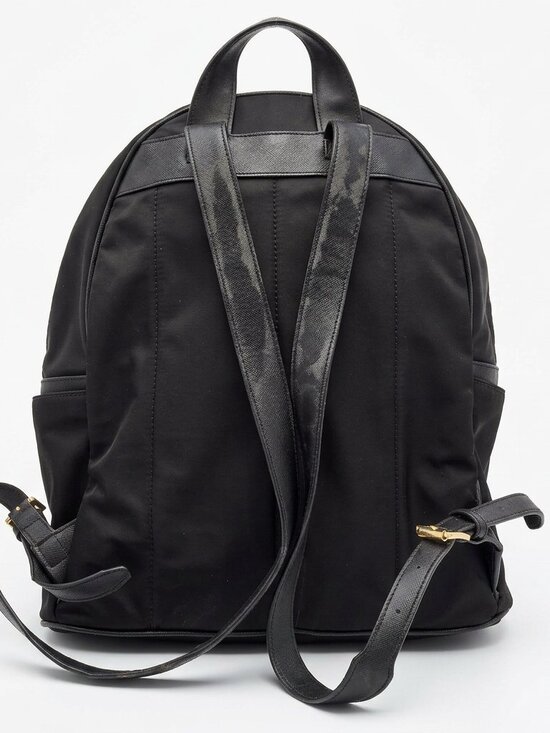 Michael Kors Black Nylon Backpack Gold Hardware Medium Size main image 9